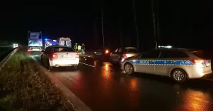 Kolizja na DK-1 w Kobiórze