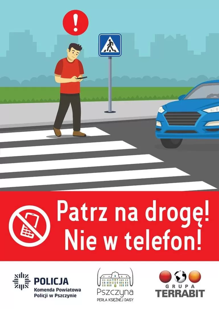 patrz na drogę nie w telefon