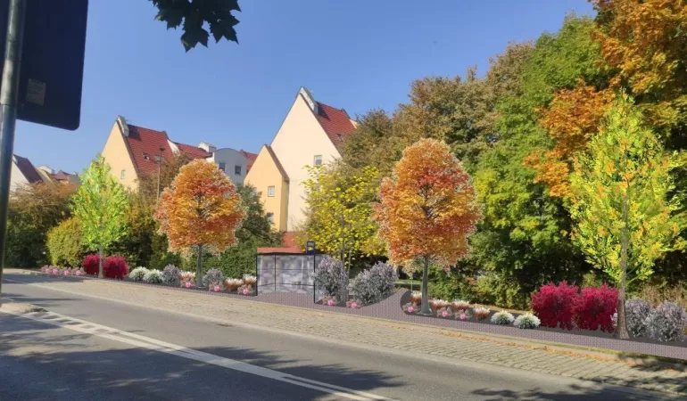 Zielony przystanek na Siedlicach (ul. Bielska) - wizualizacja