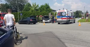 Wypadek na DW933 w Ćwiklicach - 29.07.2018