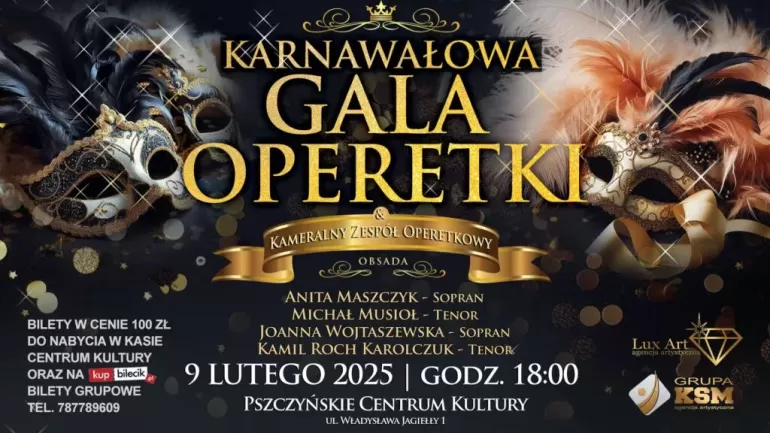 Karnawałowa Gala Operetki w Pszczyńskim Centrum Kultury