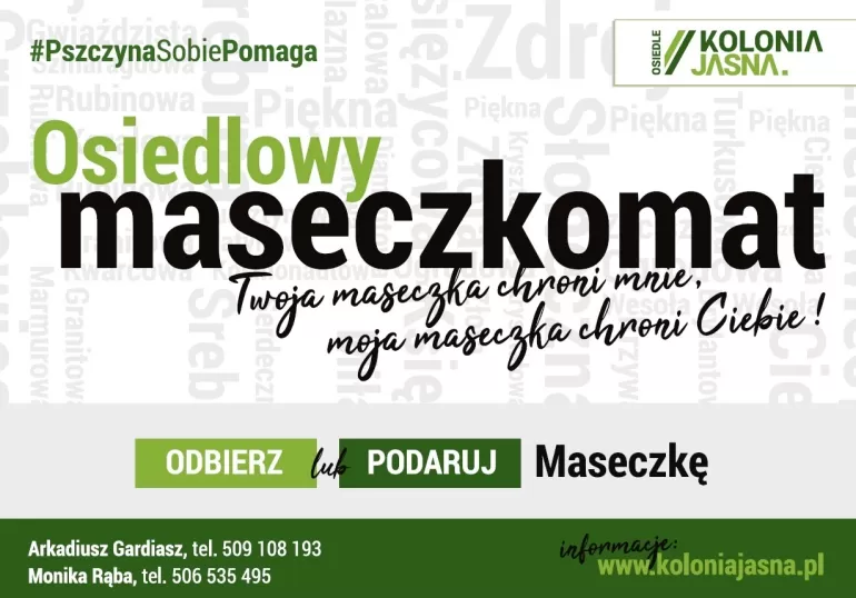 Na os. Kolonia Jasna i Piastów stanęły maseczkomaty