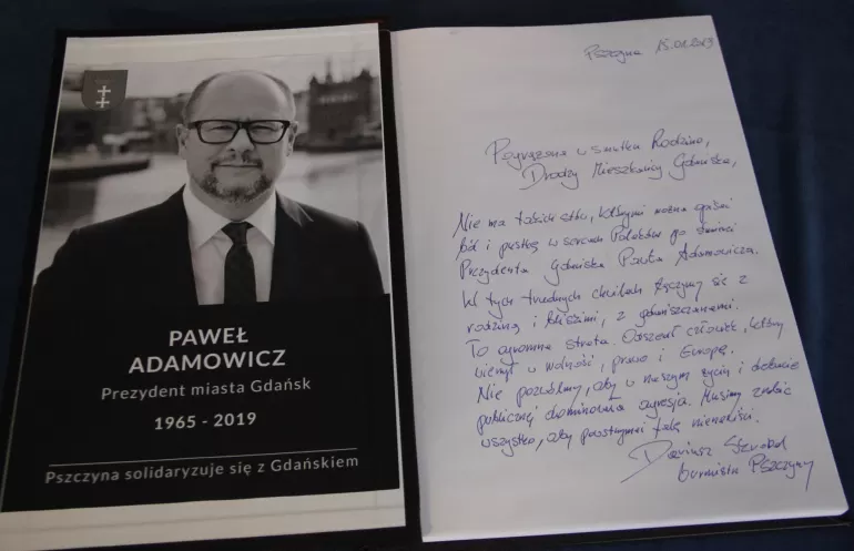 Paweł Adamowicz, księga kondolencyjna